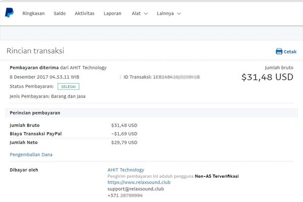 pembayaran adnow via paypal