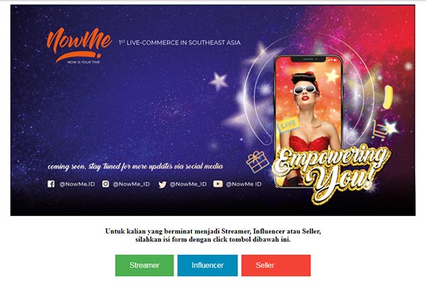 NowMe Aplikasi Belanja Online Dengan Live Commerce