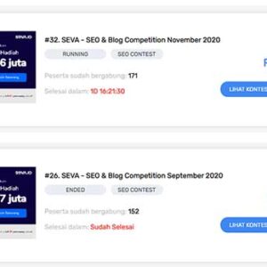 Hasil Kontes SEO SEVA Ke Tiga