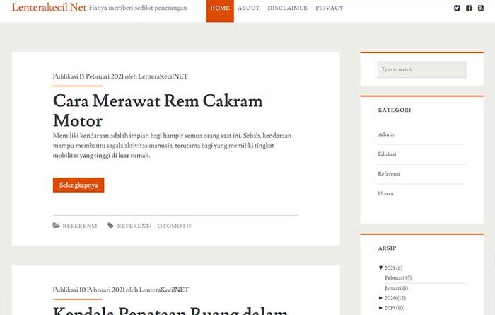 tampilan lenterakecil.net