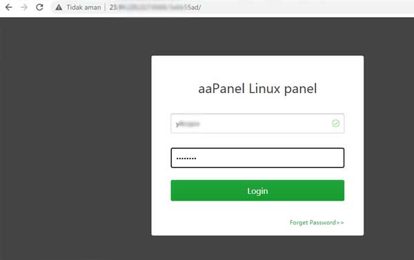 login aapanel