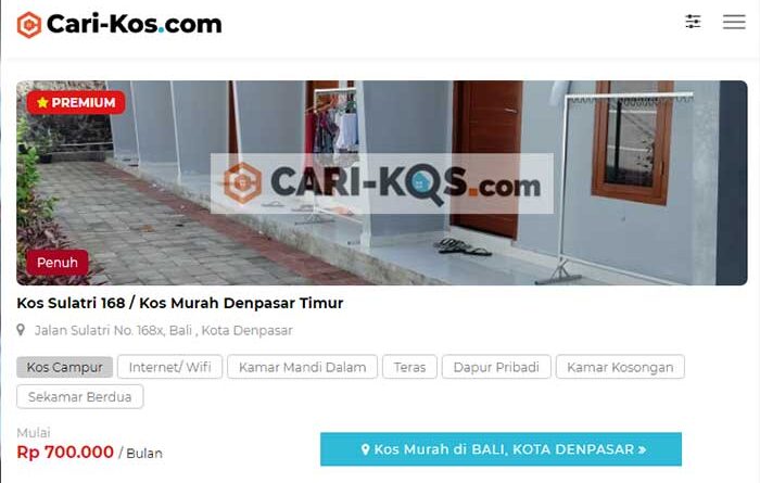 Cari Kost di Denpasar Selatan