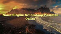 Nama Blogku: Arti tentang Pinjaman Online