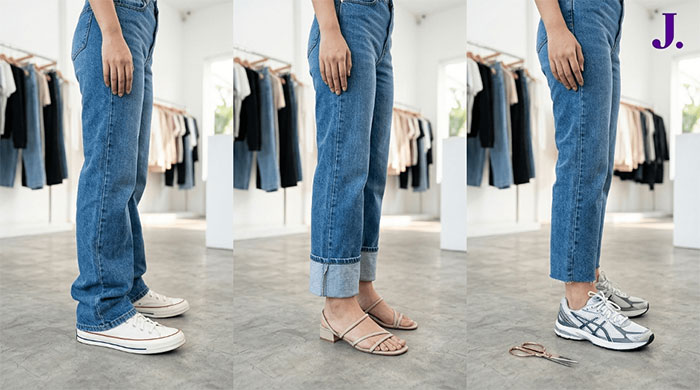 Straight Jeans Terlalu Panjang